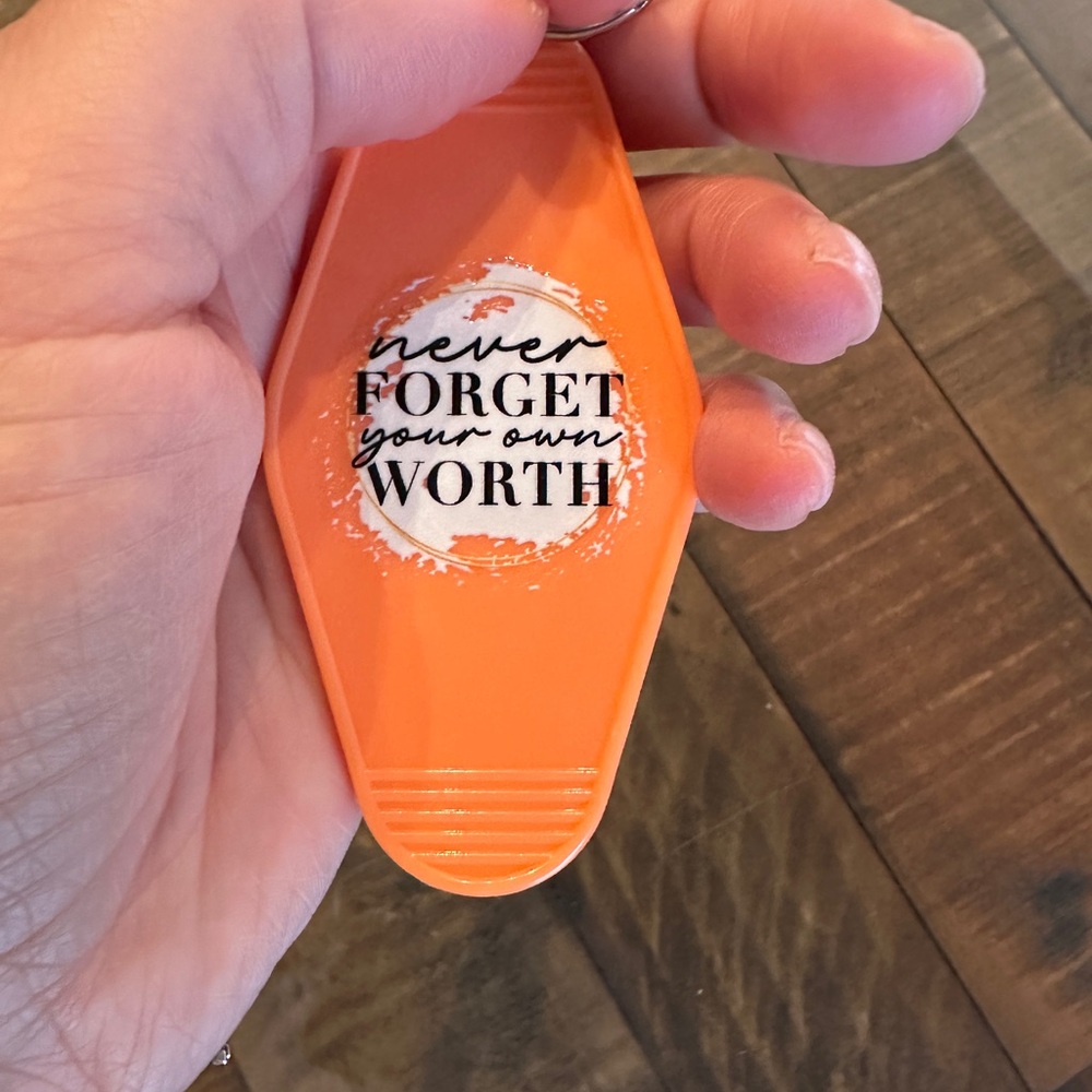Orange Inspirational Keychain